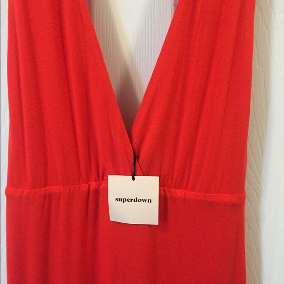 Red Deep V Dress - Picture 8 of 10